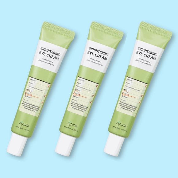 Lot 3pc New Korean Esfolio Brightening Eye Cream K-Beauty 40ml Niacinamide